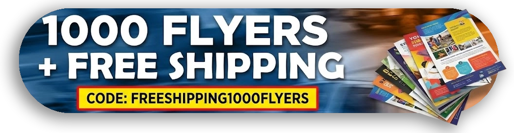 1000 cheap flyers discount coupon code for free ground shipping banner