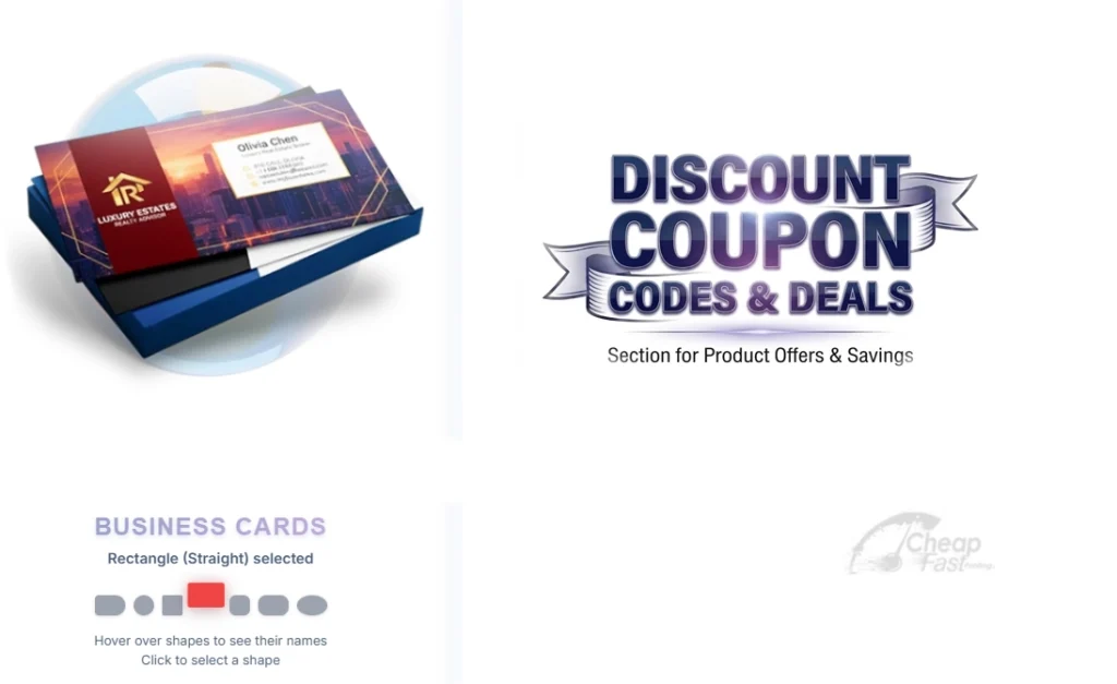 discount coupon code deals cheap business cards printing by cheapfastprinting 2