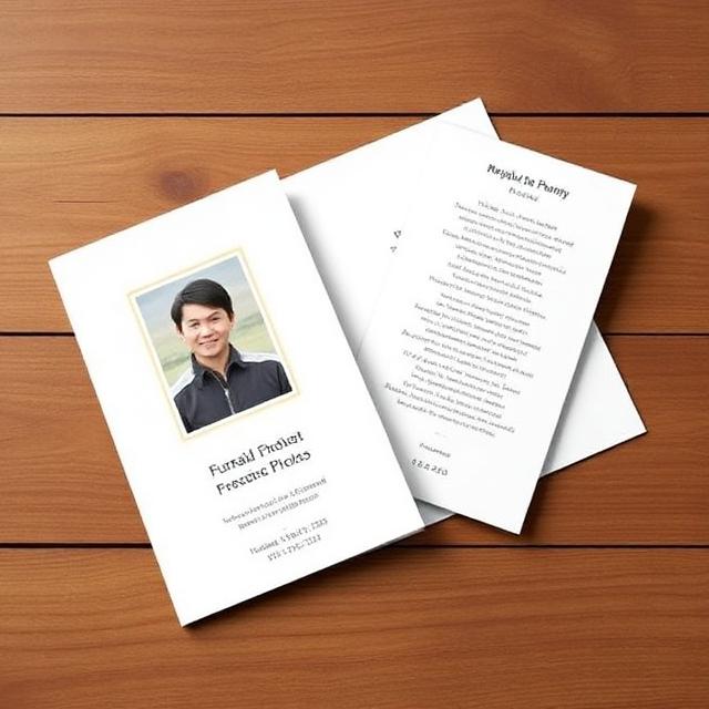 Funeral Program Bifold Layout Example