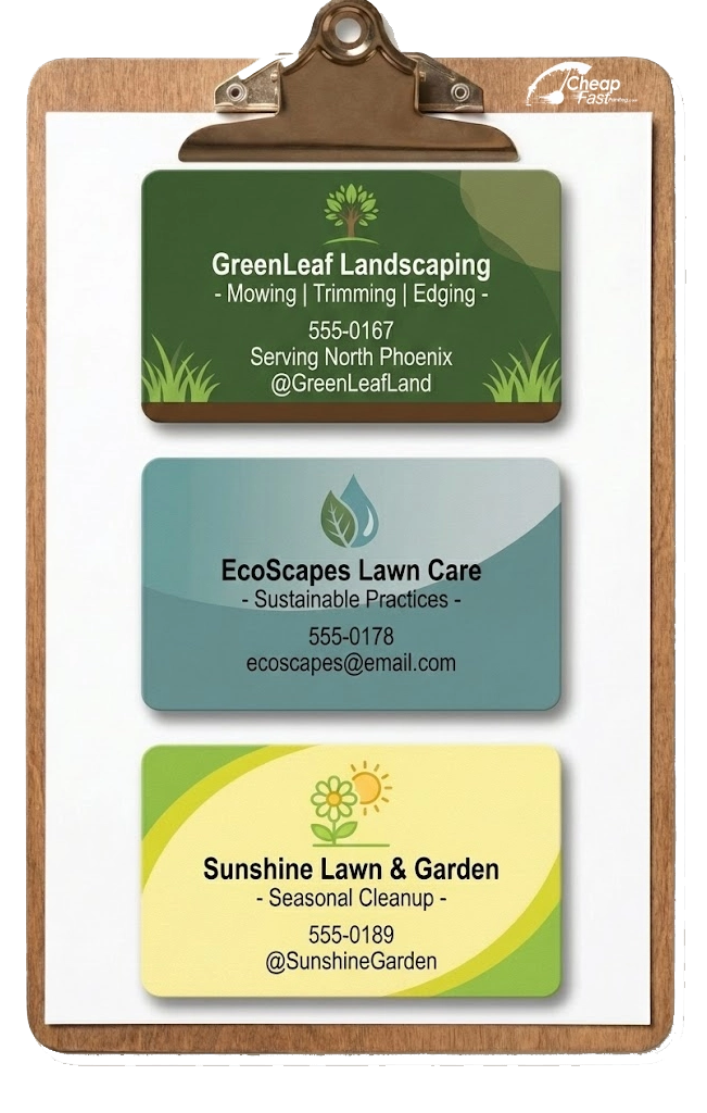 Landscaping Eco Lawn Garden Samples Cards