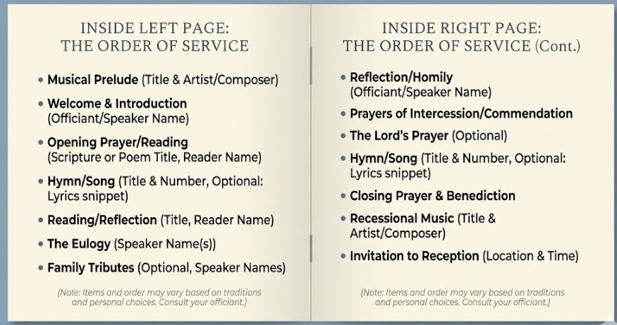 Sample Order Of Service Funeral