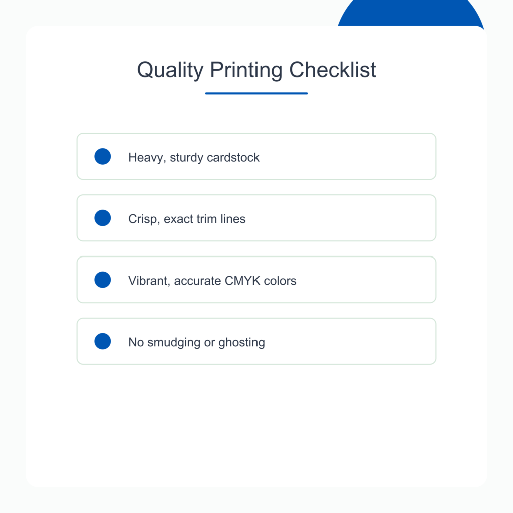 Price versus value print quality checklist for buyers