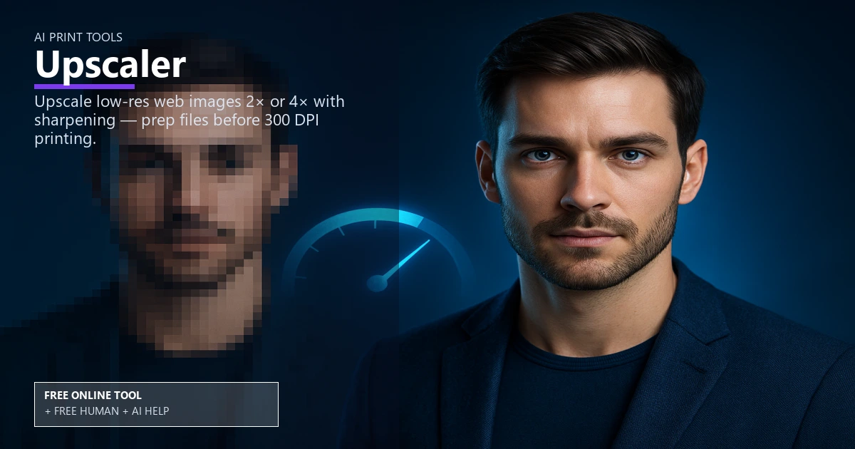 Free AI Image Upscaler for Print Prep