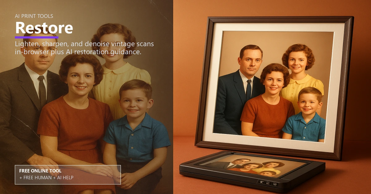 Free Photo Restore & Enhancement for Print
