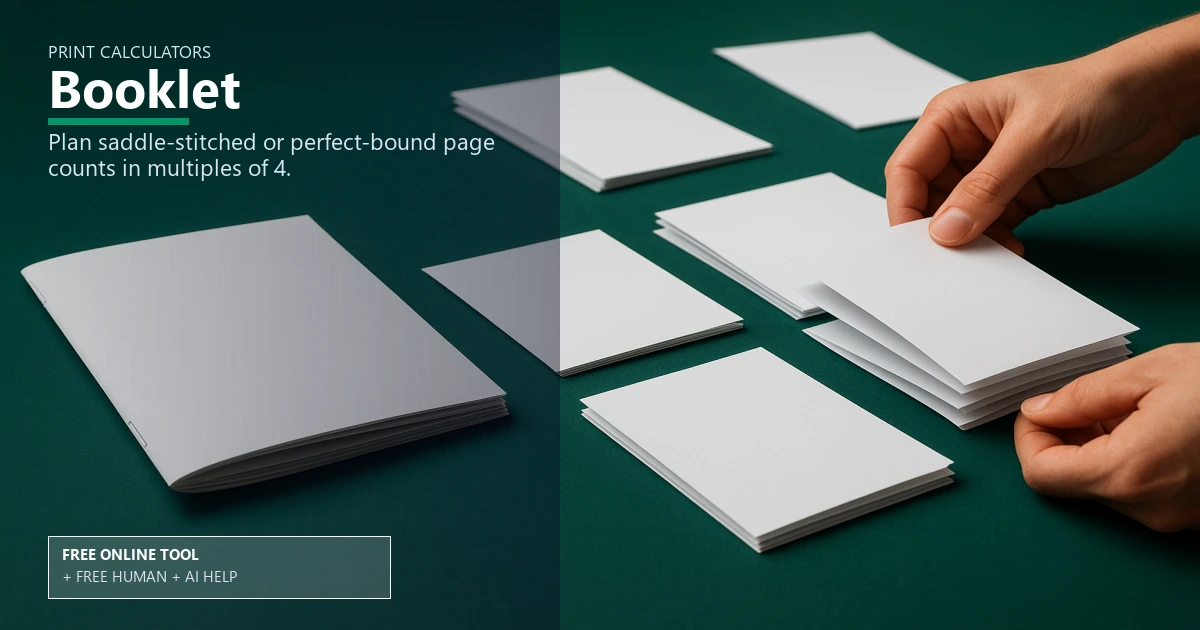 Free Booklet Page Count & Signature Calculator