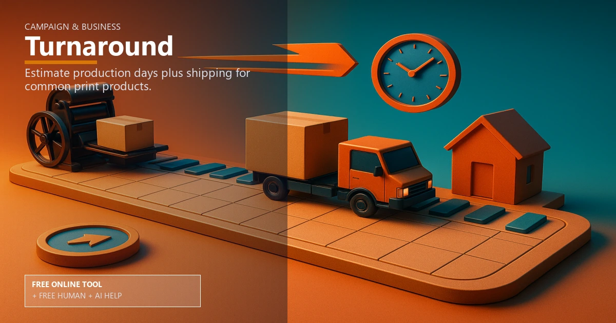Free Print Turnaround Time Estimator