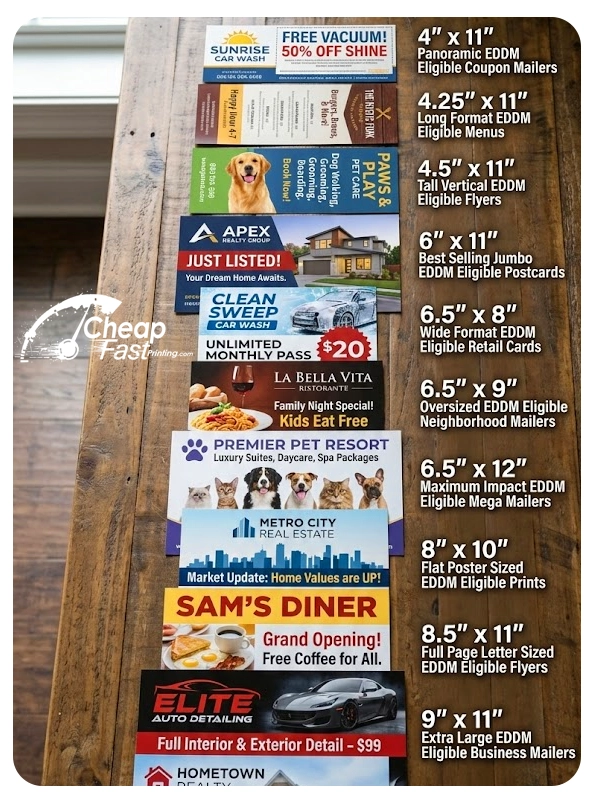 Direct Mail Size Chart Dimensions