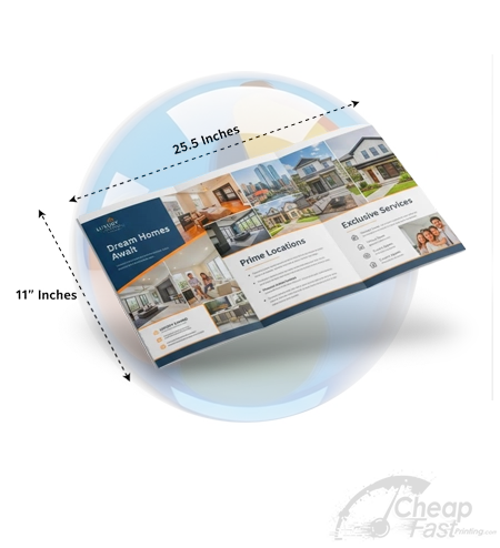 11x25 5 Trifold Heavy Duty 6 Page Restaurant Menu