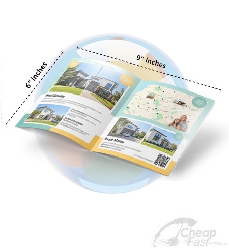 6x9 Half Fold Mini Menu Event Program Printing