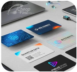 Affordable business cards for startups, modern 16pt matte finish