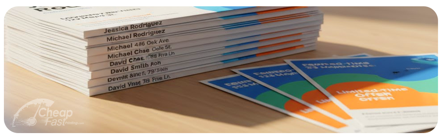 Personalized variable data mailers using document printing services