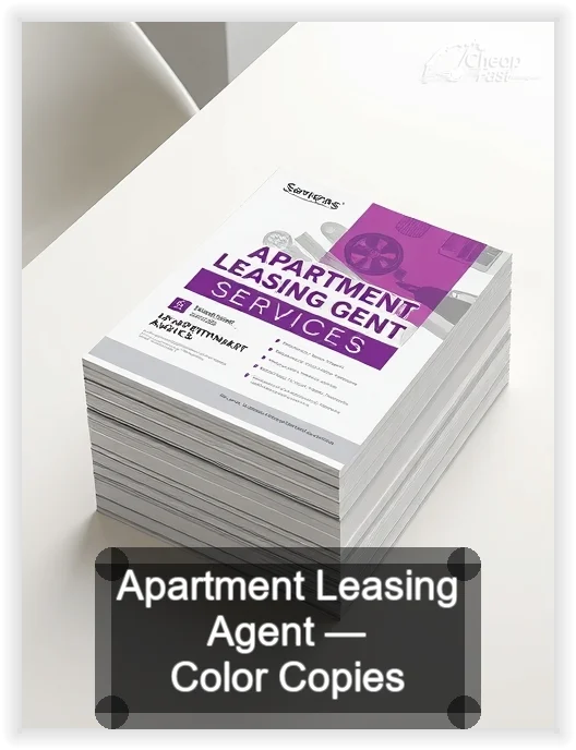 Apartment Leasing Agent business card design sample