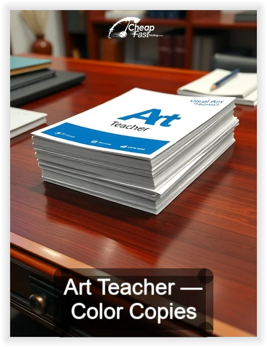Art Teacher business card design sample