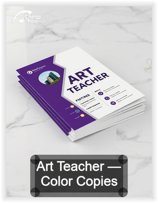 Art Teacher business card design sample
