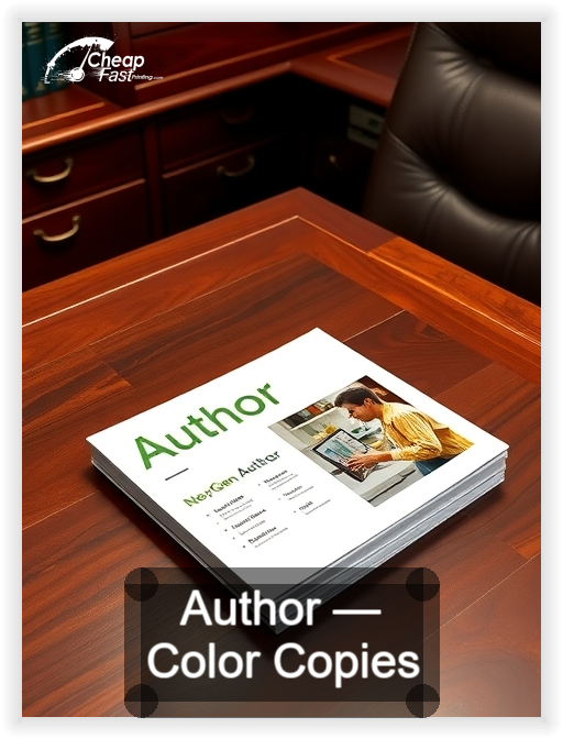Author business card design sample
