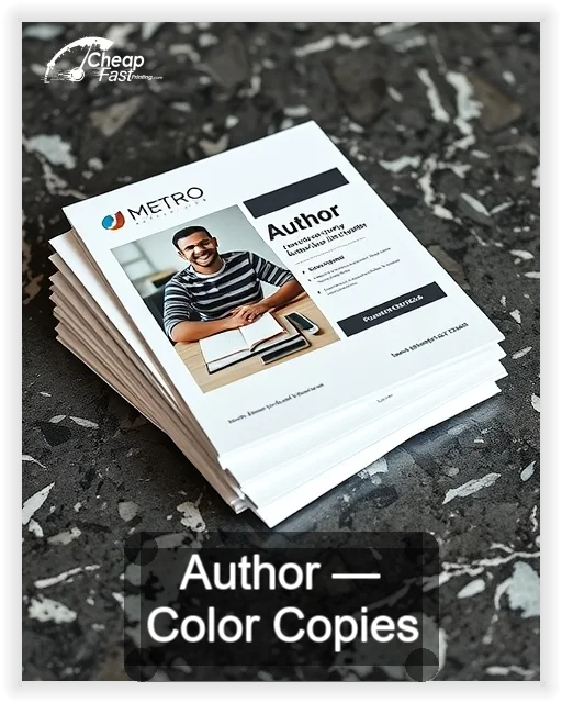 Author business card design sample