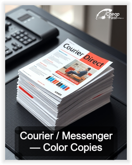 Courier Messenger business card design sample