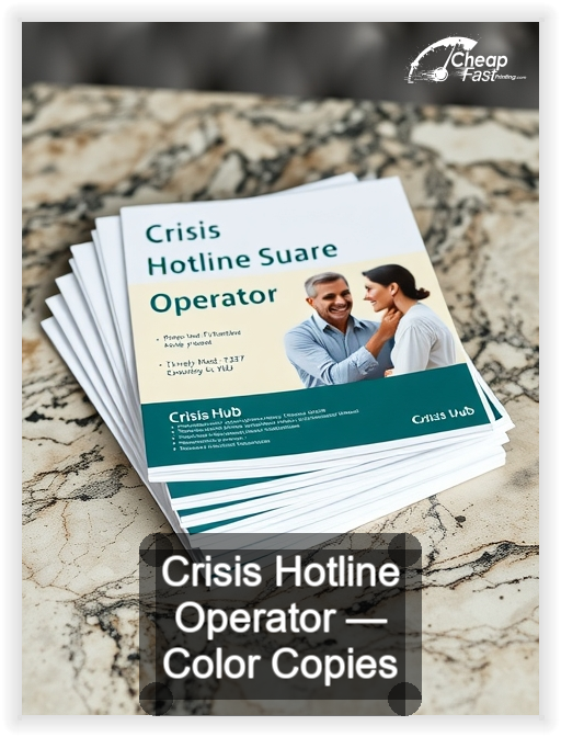 Crisis Hotline Operator business card design sample