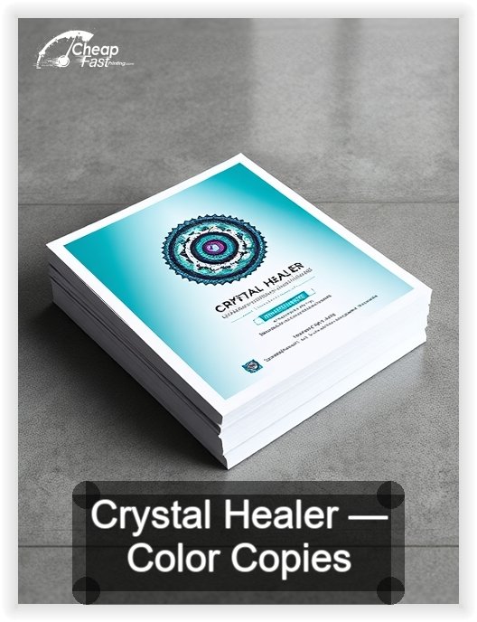Crystal Healer business card design sample