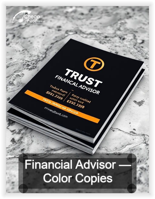 Financial Advisor business card design sample