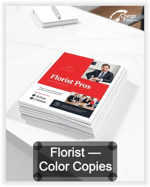 Florist business card design sample