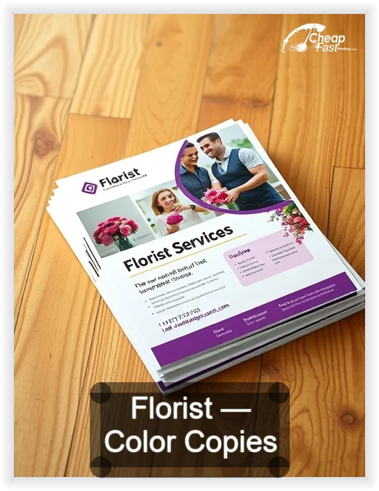 Florist business card design sample