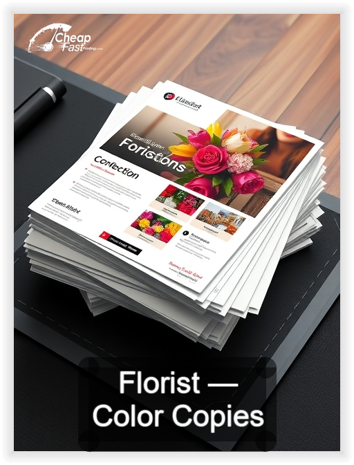 Florist business card design sample