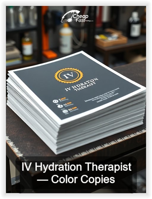 Iv Hydration Therapist business card design sample