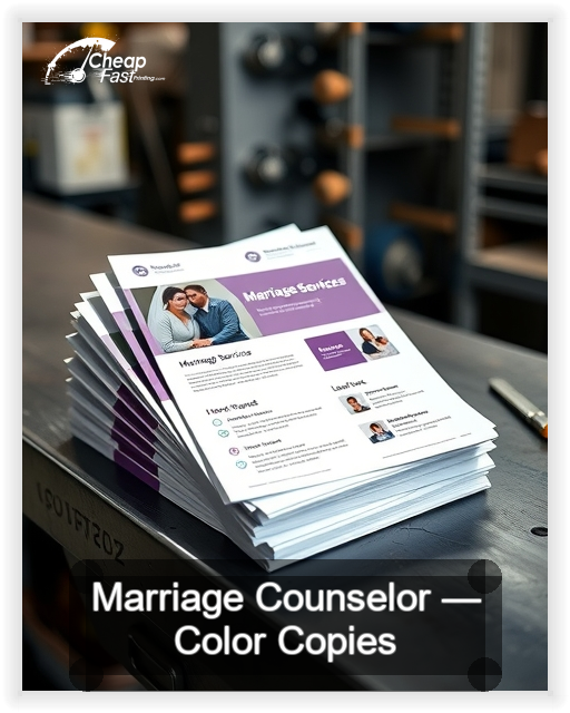 Marriage Counselor business card design sample