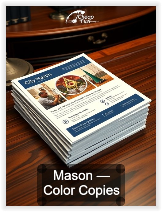 Mason business card design sample