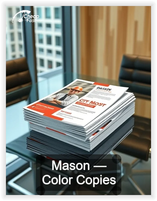 Mason business card design sample