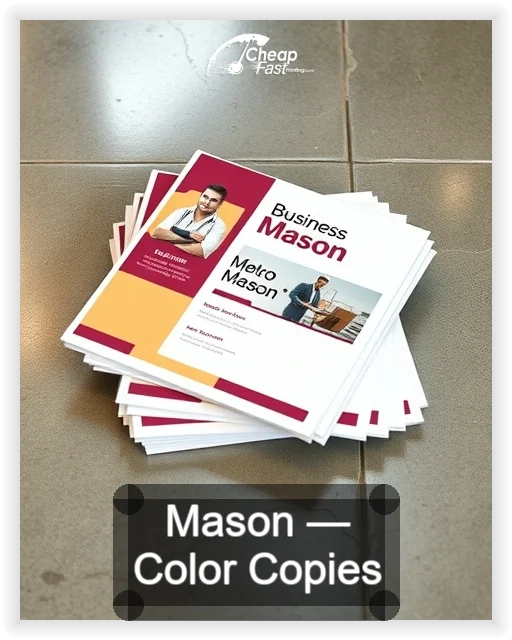 Mason business card design sample