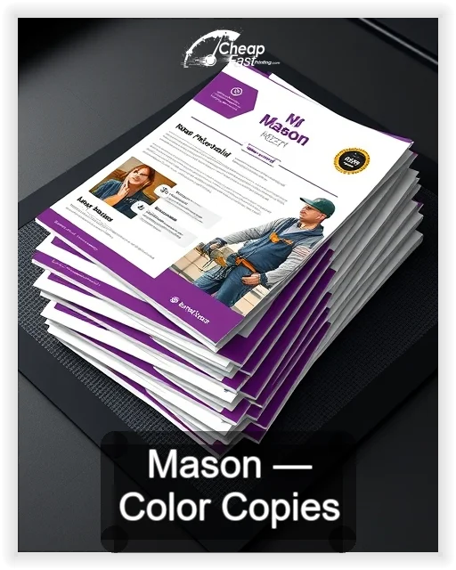 Mason business card design sample