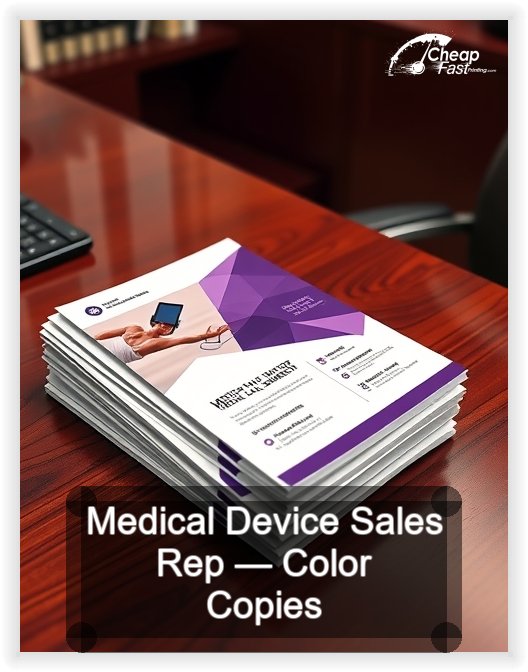 Medical Device Sales Rep business card design sample