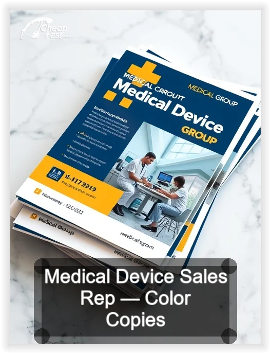 Medical Device Sales Rep business card design sample