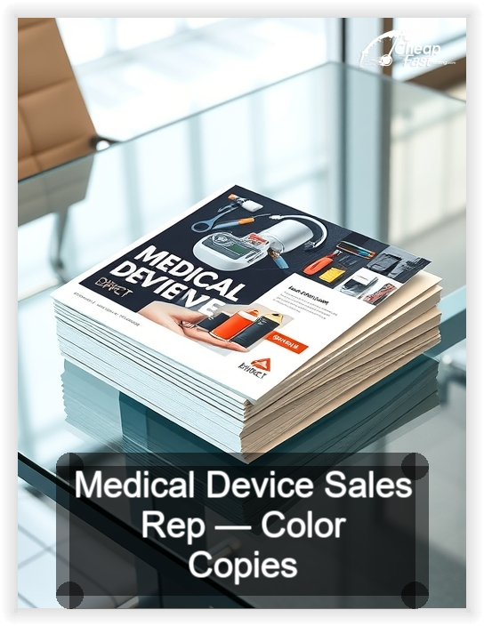 Medical Device Sales Rep business card design sample