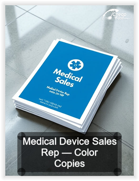 Medical Device Sales Rep business card design sample