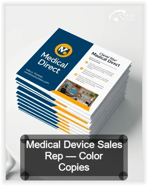 Medical Device Sales Rep business card design sample