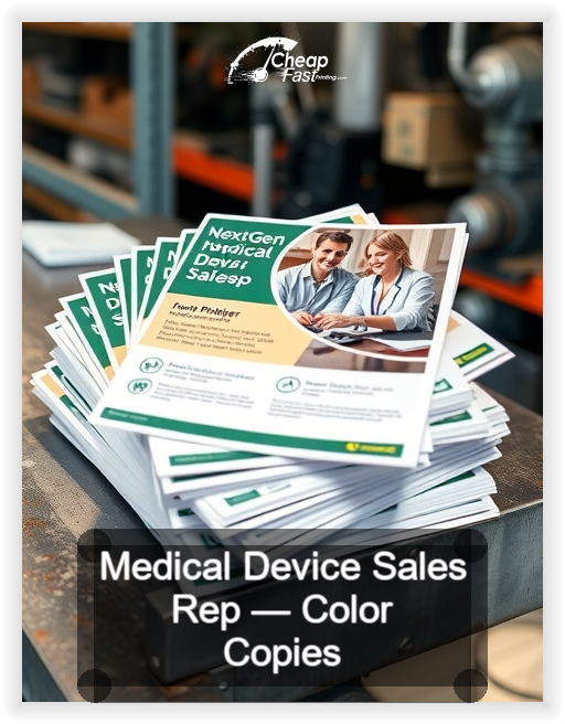 Medical Device Sales Rep business card design sample