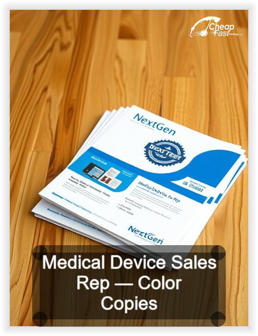 Medical Device Sales Rep business card design sample