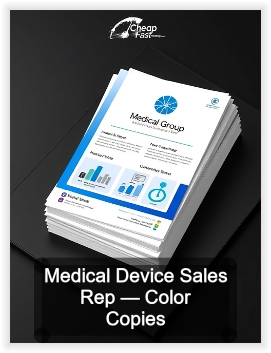 Medical Device Sales Rep business card design sample