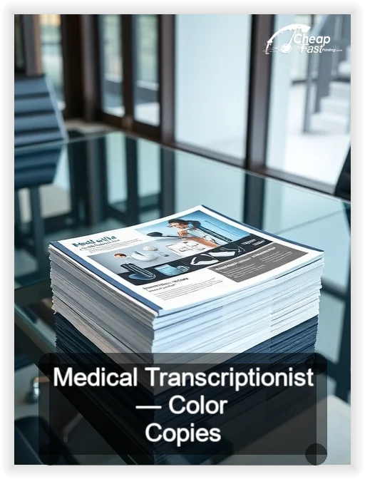 Medical Transcriptionist business card design sample