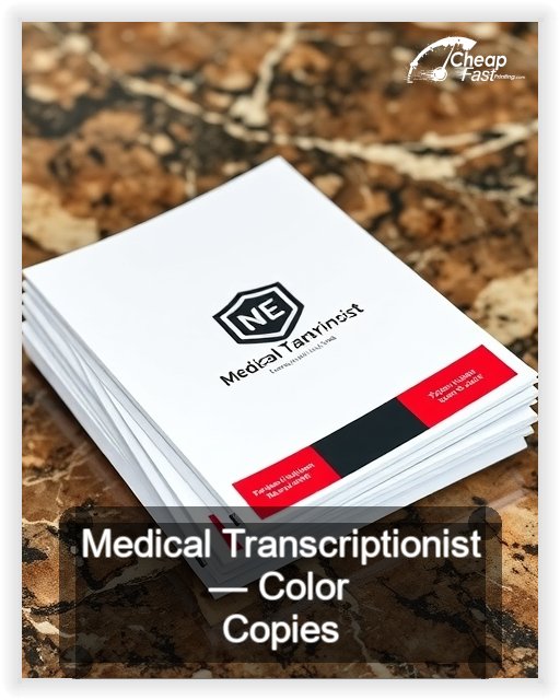 Medical Transcriptionist business card design sample