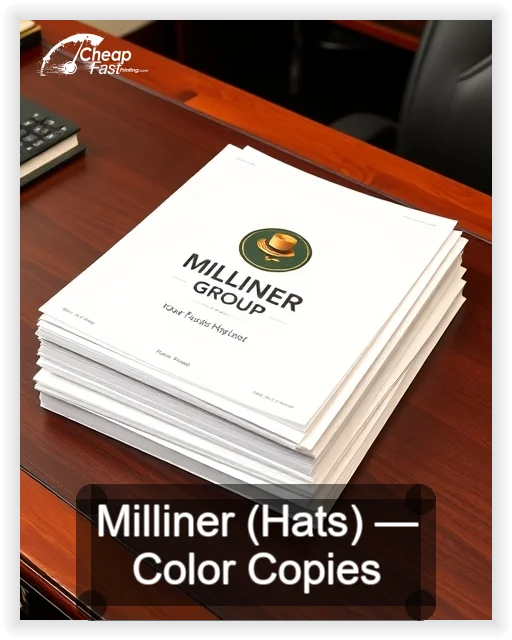 Milliner Hats business card design sample