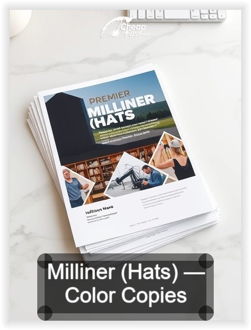 Milliner Hats business card design sample