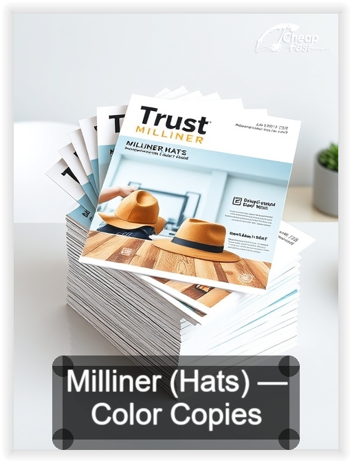 Milliner Hats business card design sample
