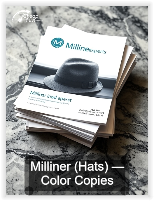 Milliner Hats business card design sample