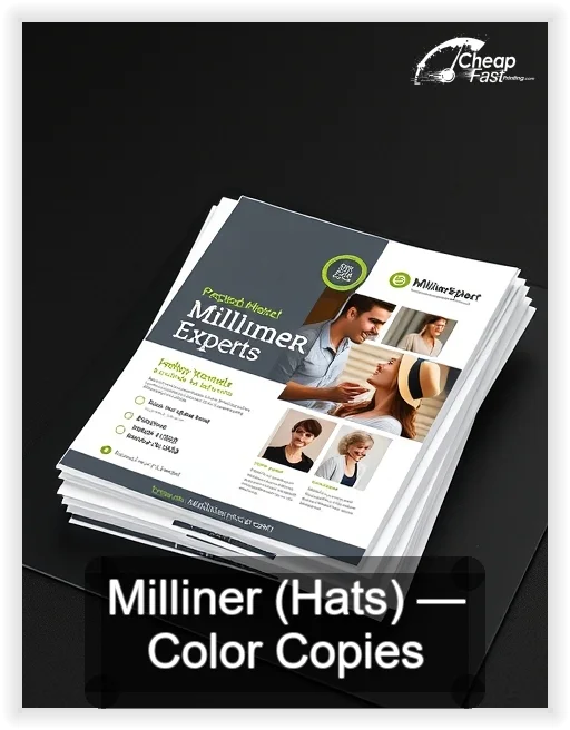 Milliner Hats business card design sample