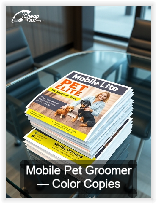 Mobile Pet Groomer business card design sample