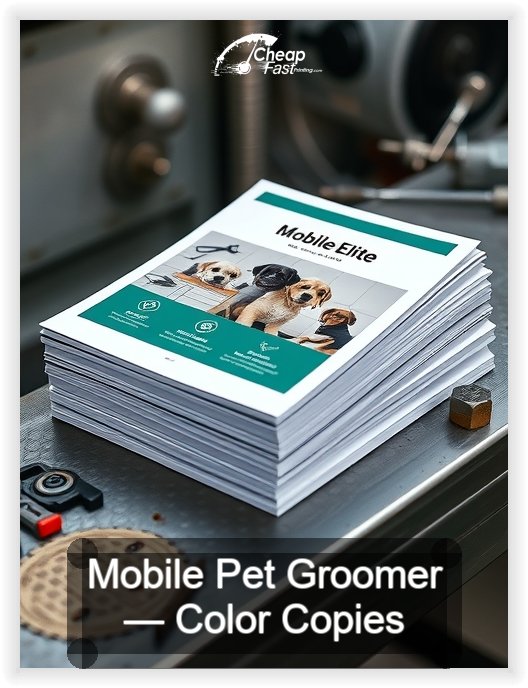 Mobile Pet Groomer business card design sample